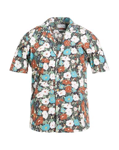 Man Shirt Light green Size 15 Cotton