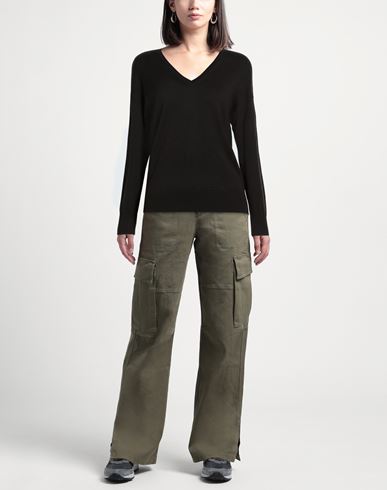 Woman Sweater Black Size L Organic cotton, Tencel Lyocell