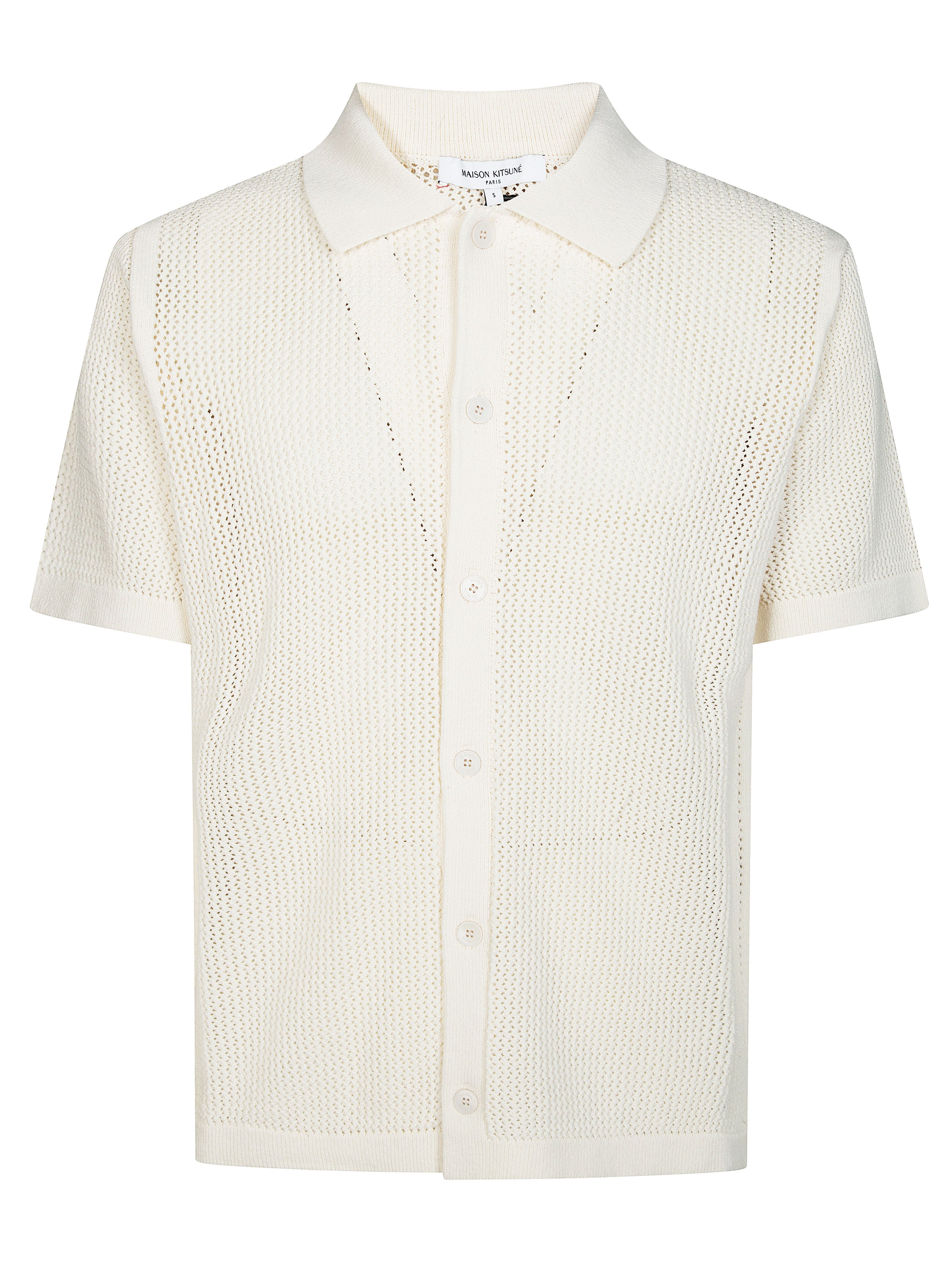 Open-knit Short-sleeve Cardigan
