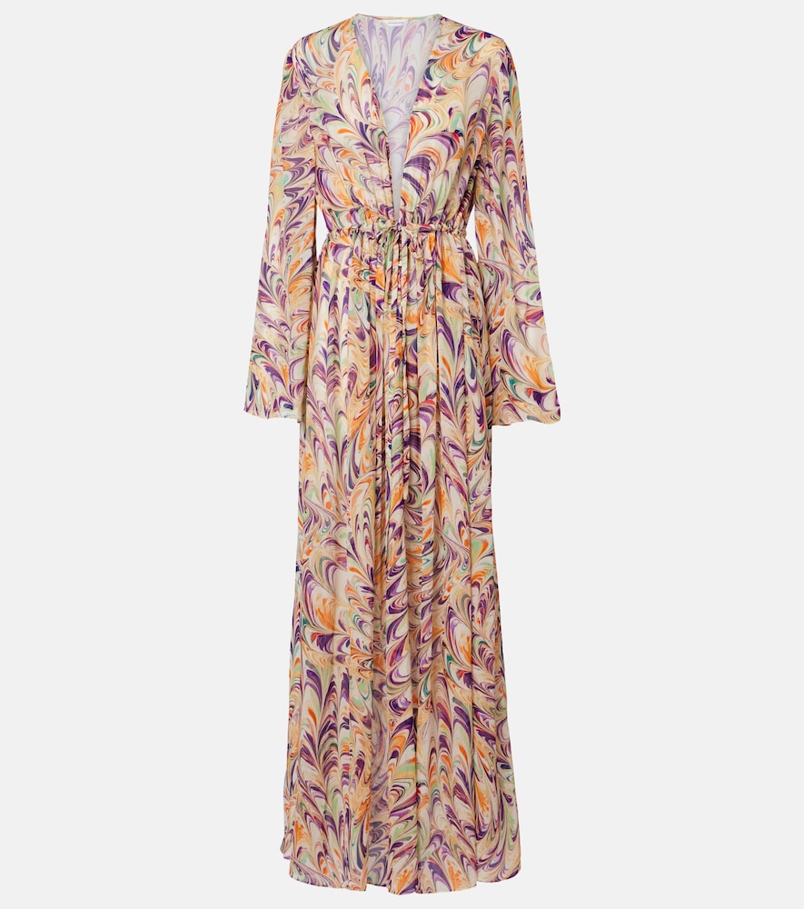 Chloe printed georgette kaftan