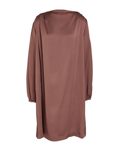 Woman Mini dress Brown Size 6 Acetate, Viscose