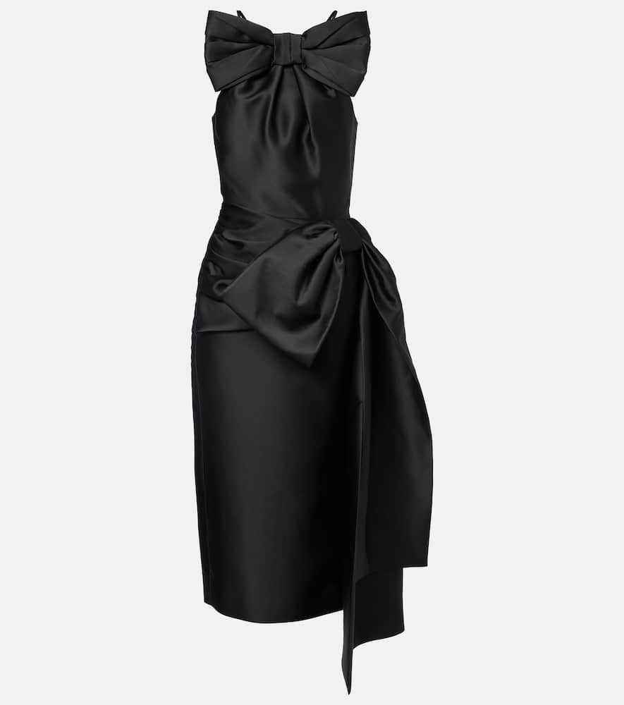 Bow-detail midi dress