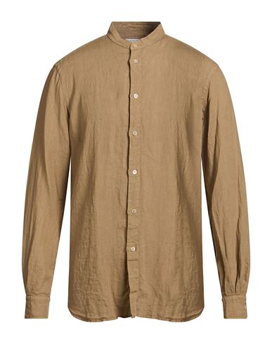 Man Shirt Khaki Size 17 Linen