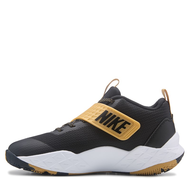 Kids' Hustle 12 Basketball Shoe Big Kid Shoes (Black/Gold)