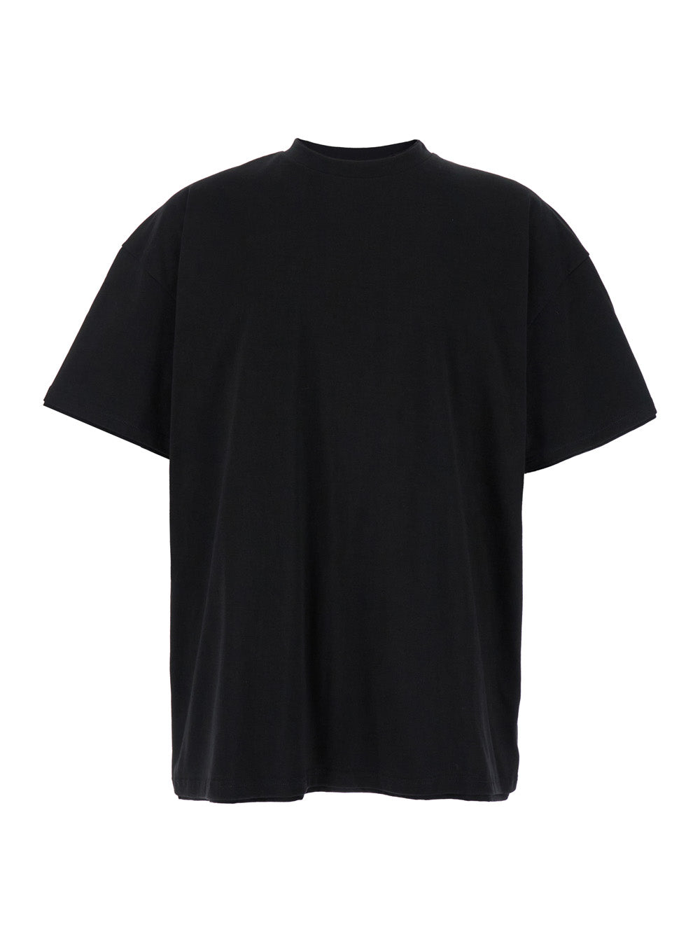 Double-Layer Cotton T-Shirt — Black