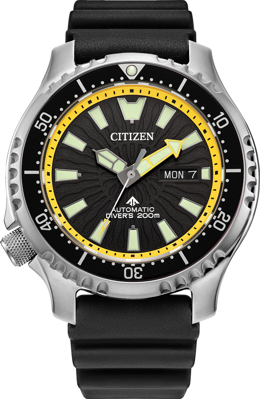 Promaster Dive Automatic Black Dial Polyurethane Strap Watch, 44mm