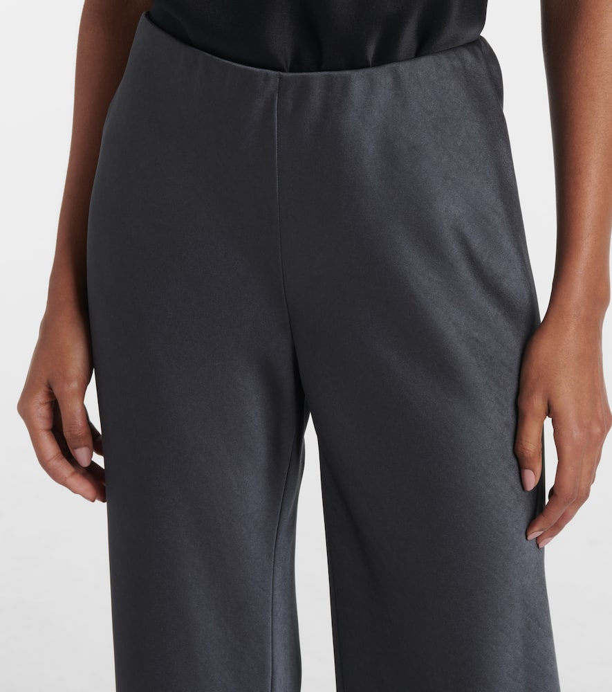 High-rise satin straight pants
