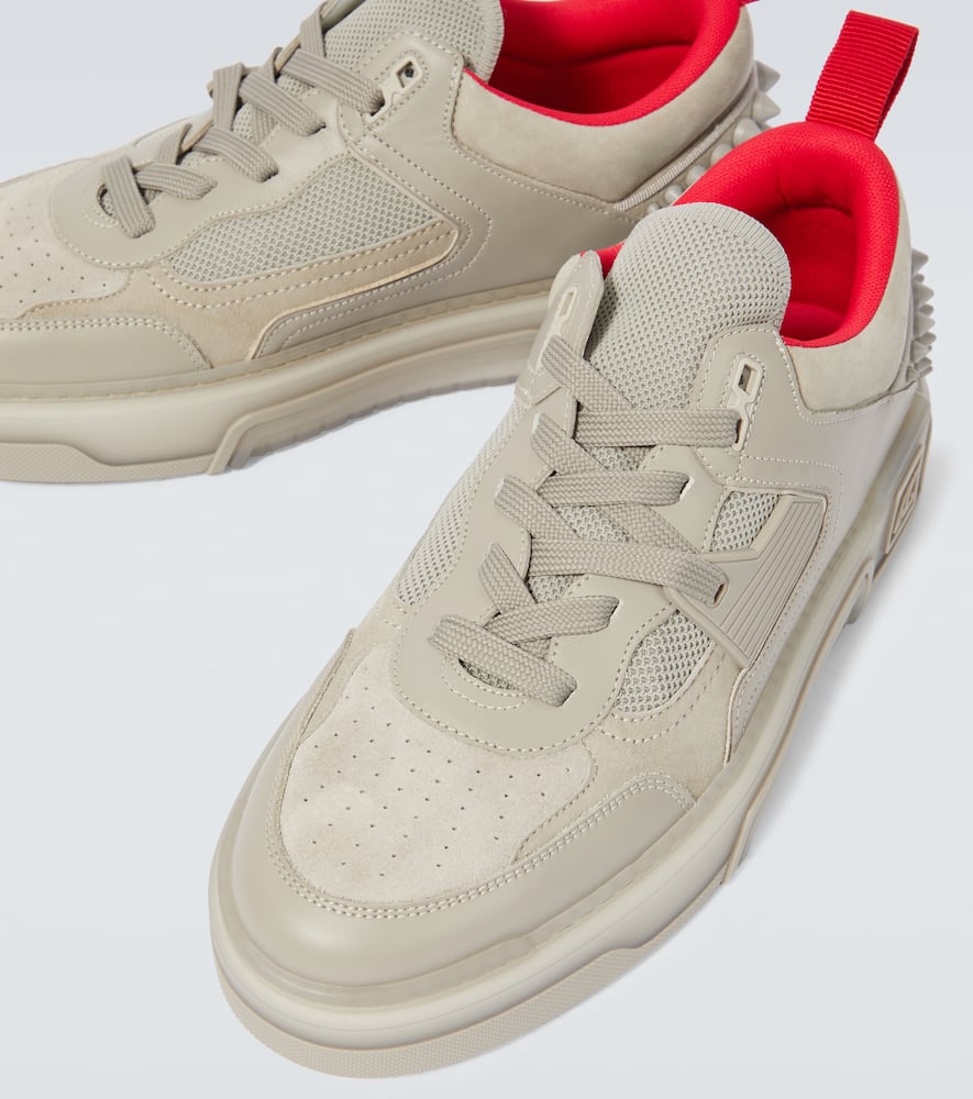Christian Louboutin Astroloubi leather and suede sneakers
