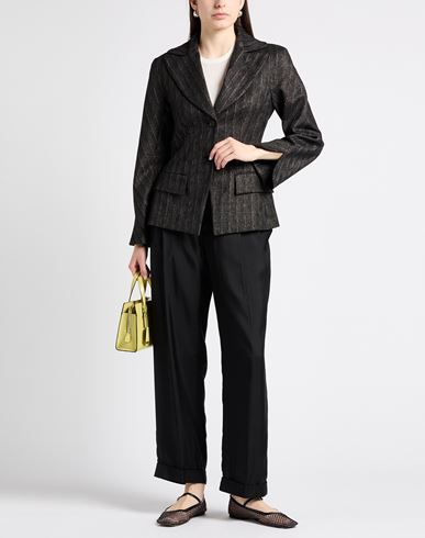 Alberta Ferretti Woman Blazer Black Size 4 Polyester, Wool, Viscose, Polyamide