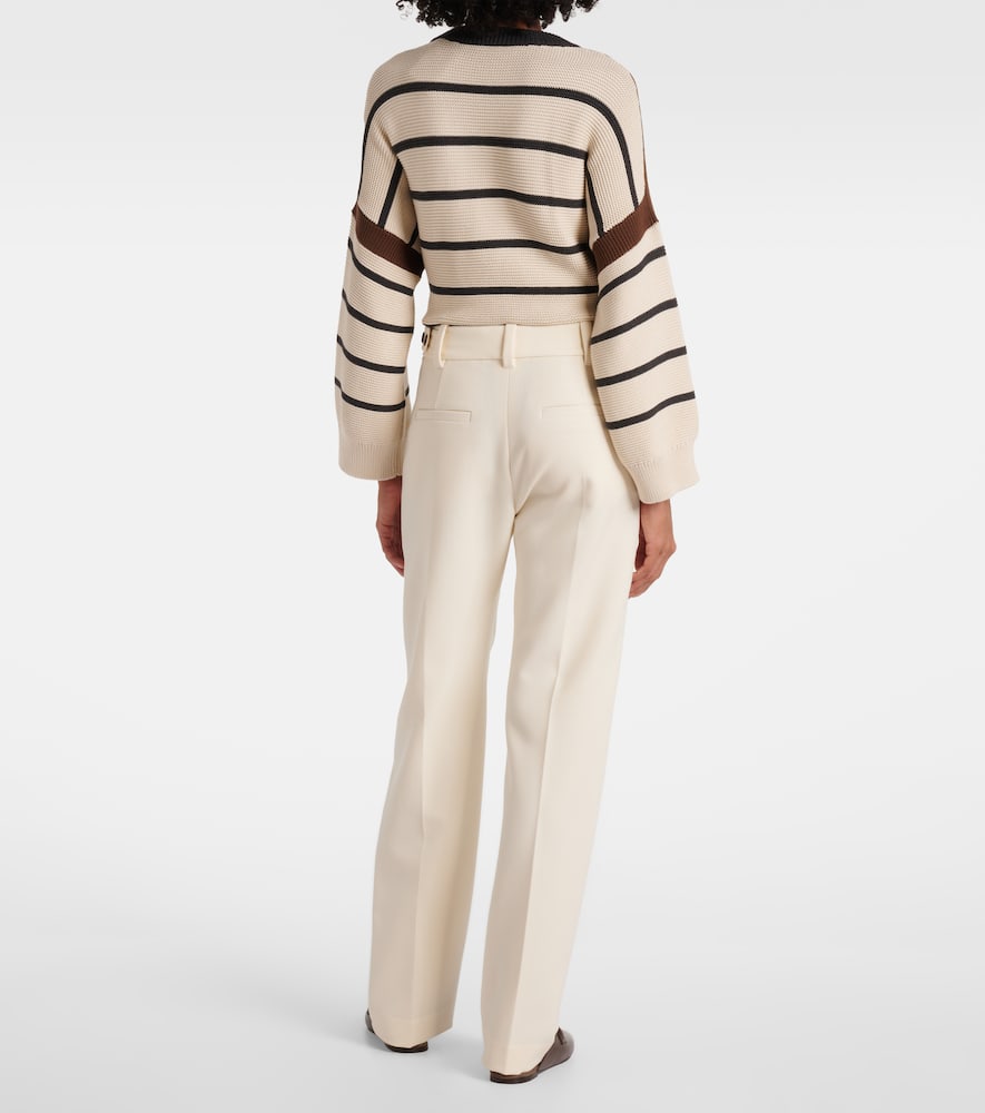 High-rise wide-leg pants