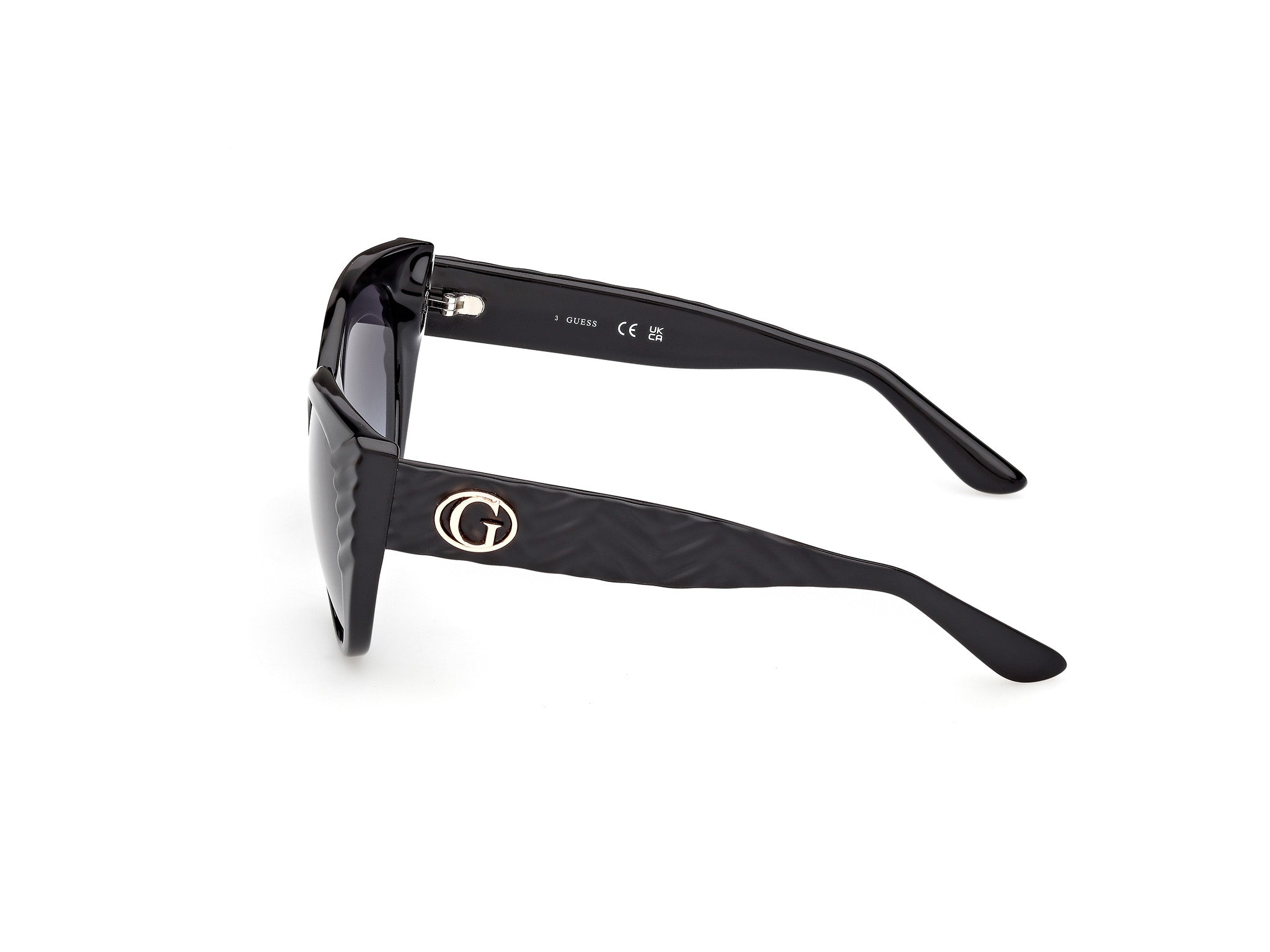 Guess Mujer Guess GU00255 01B Gafas de sol Inyectado Negro Fumar Cat Eye Norma