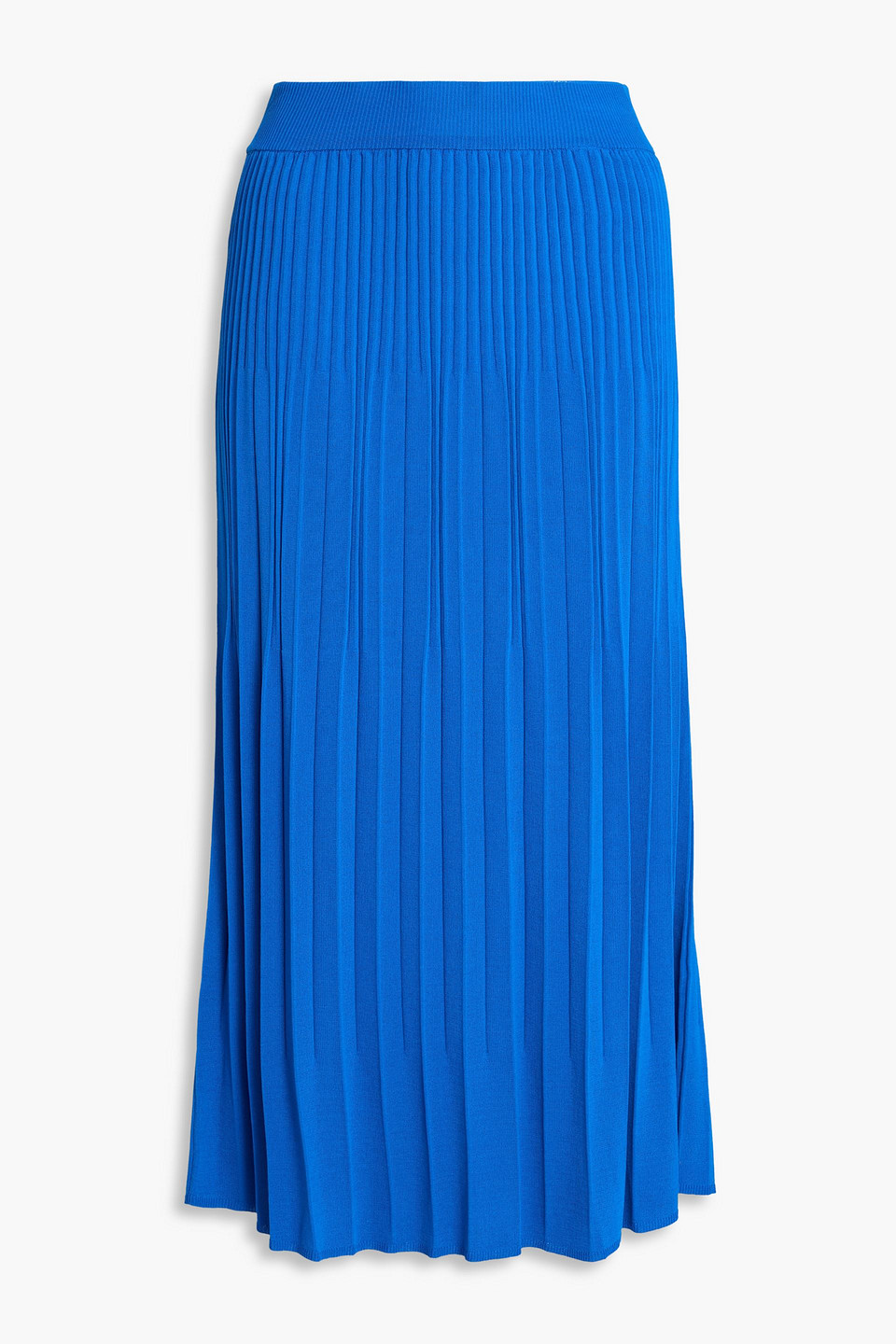 Ribbed-knit midi skirt - Blue - XS