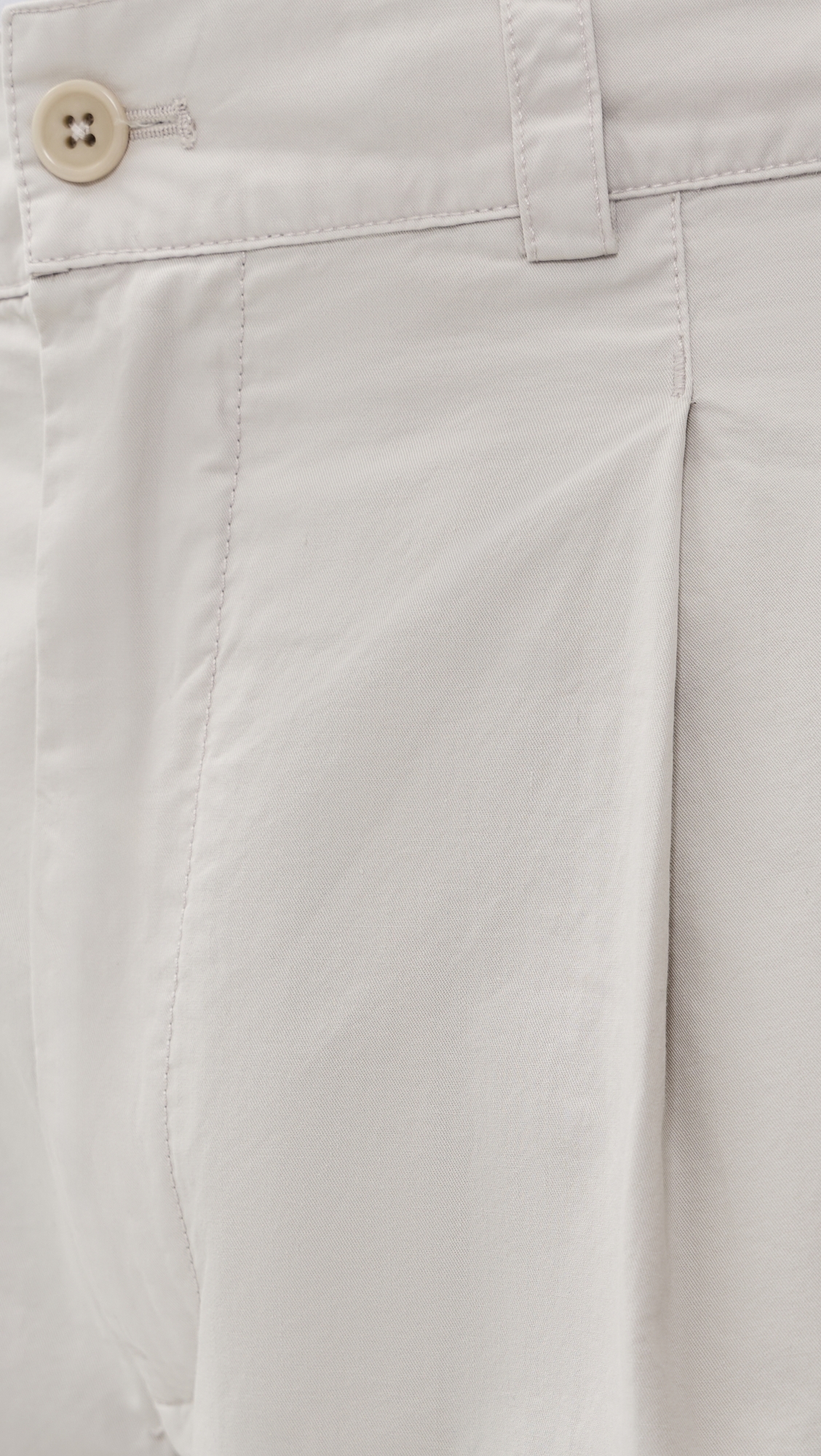 Pleated Pull On Pants In Lightweight Chino Stone