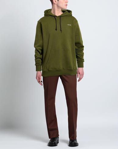 Man Sweatshirt Military green Size L Cotton