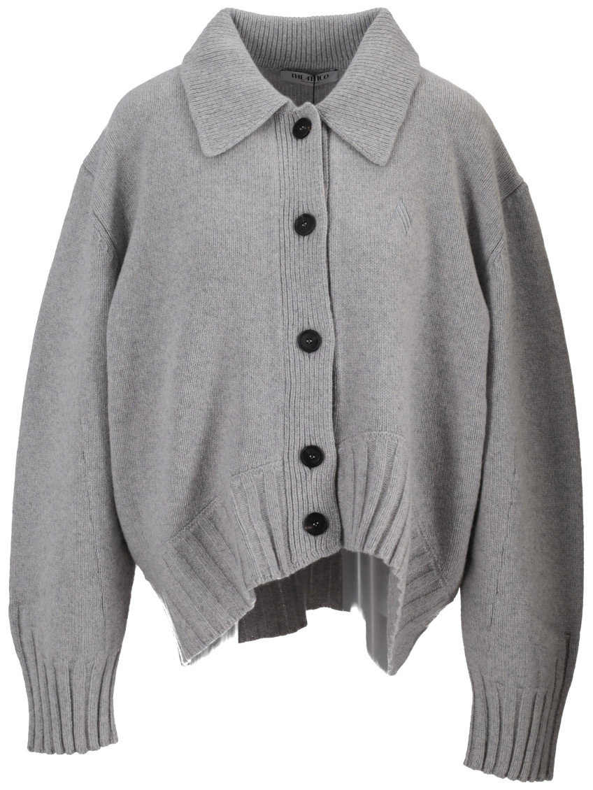 The Attico - wool cashmere cardigan dropped shoulder design