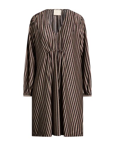 Momoní Woman Mini dress Copper Size 6 Polyester, Viscose, Metallic Polyester, Polyamide, Elastane