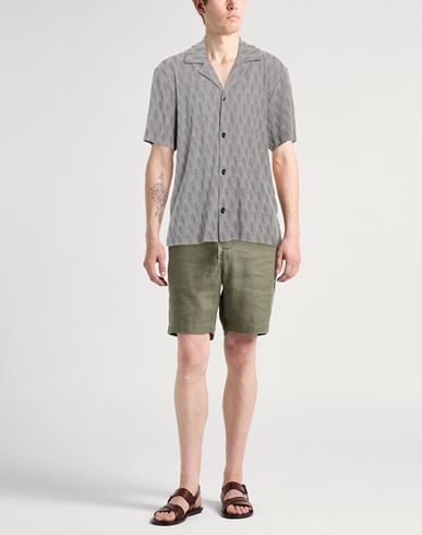 Man Shirt Light grey Size M Cotton, Recycled cotton