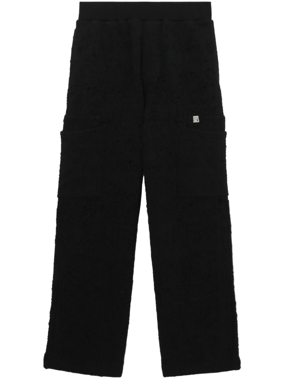 Cotton wide-leg trousers - Black