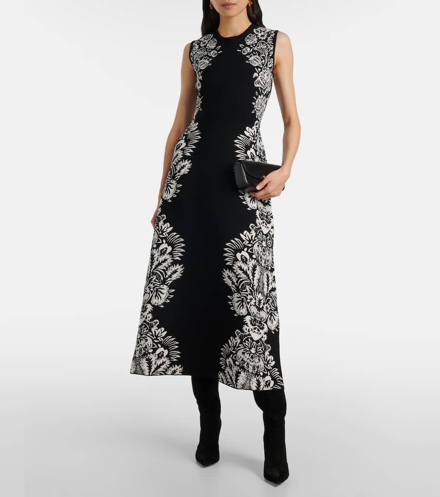 Liana jacquard midi dress