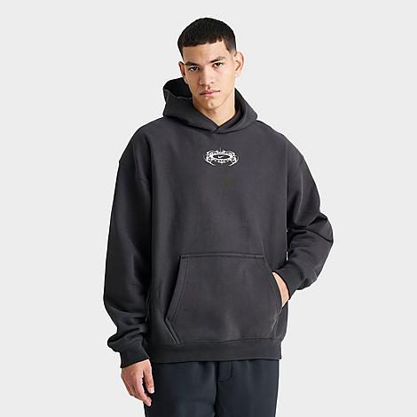 Men's Solo Swoosh Lightning Graphic Fleece Pullover Hoodie in Off Noir