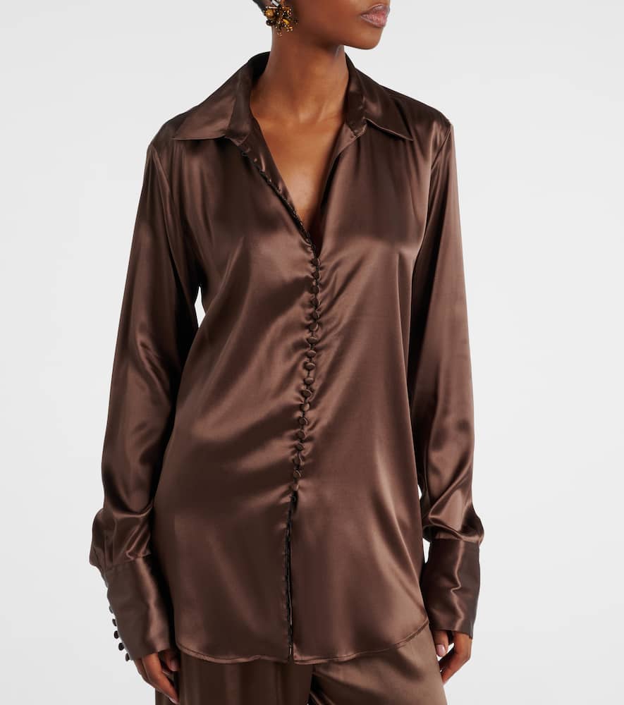 Silk-blend shirt