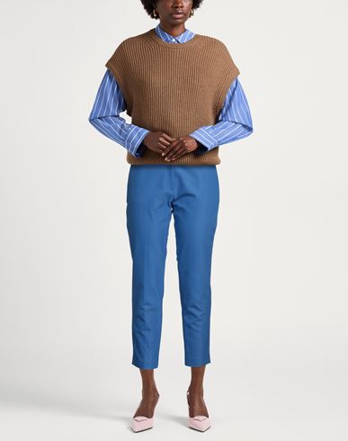 Malìparmi Woman Pants Light blue Size 8 Cotton, Polyamide, Elastane