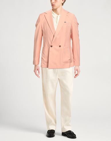 Man Blazer Salmon pink Size 38 Viscose, Polyester