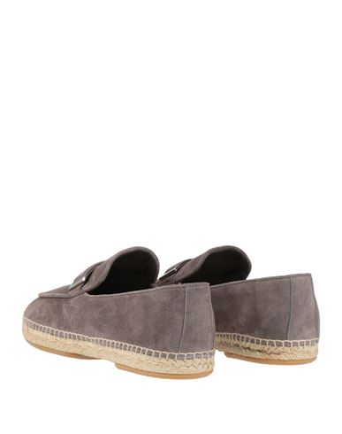 Sergio Rossi Man Espadrilles Grey Size 11 Soft Leather