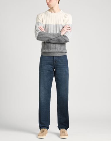 Man Jeans Blue Size 34 Cotton, Elastomultiester, Elastane