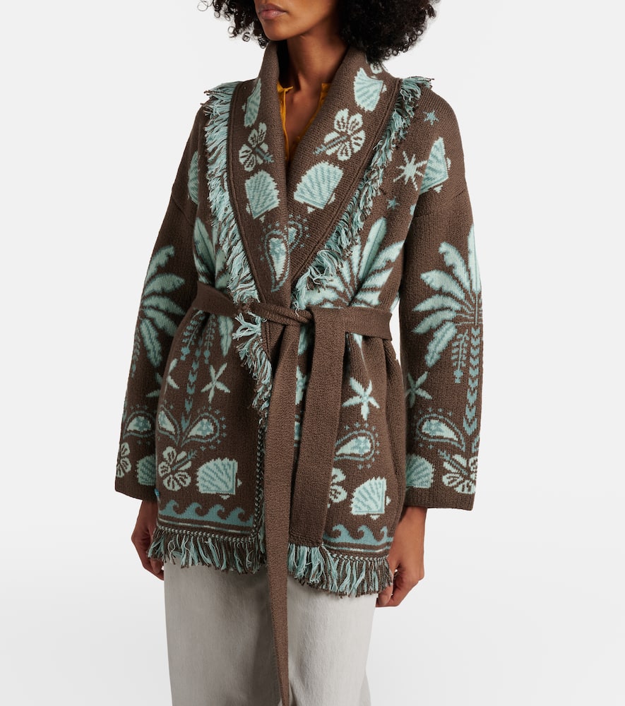 Echoes Of The Island wool and cotton cardigan