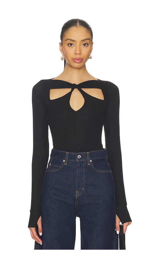 Michael Lauren Aldric Longsleeve Top in Black. XL. Also in L, M