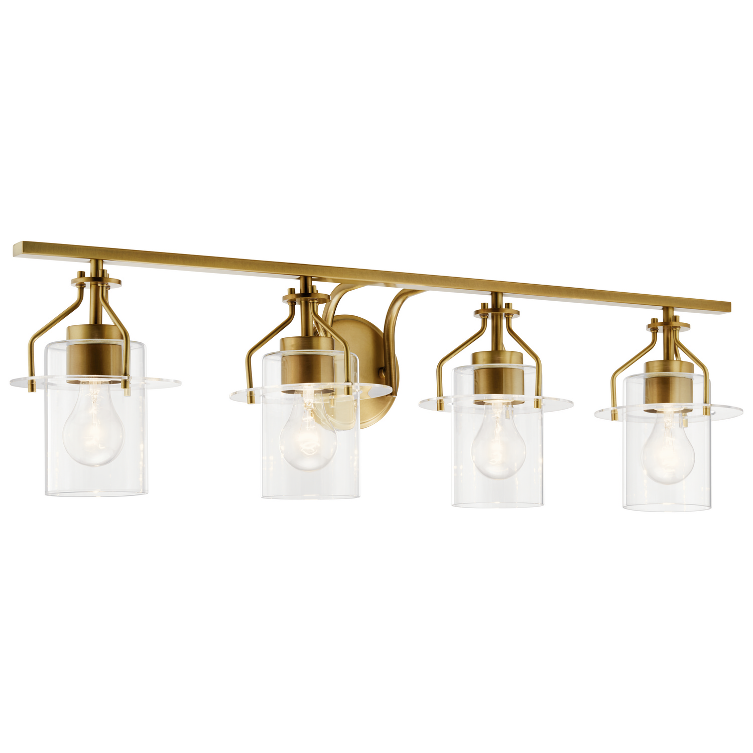 Everett 4-Light 34" Bathroom Vanity Light in Brushed Bra
