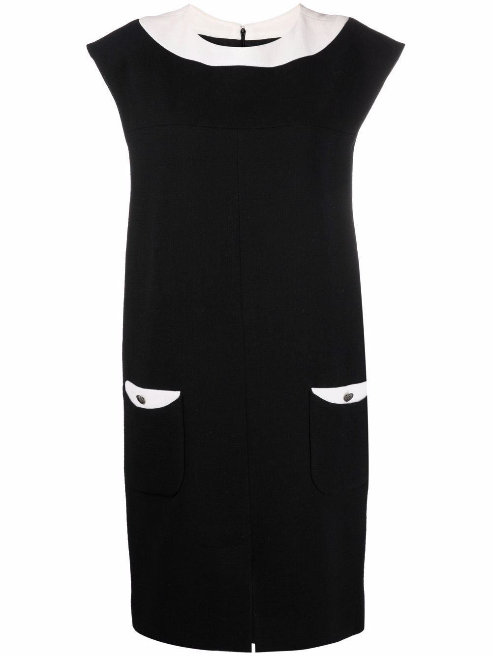 Two-tone shift dress - Black