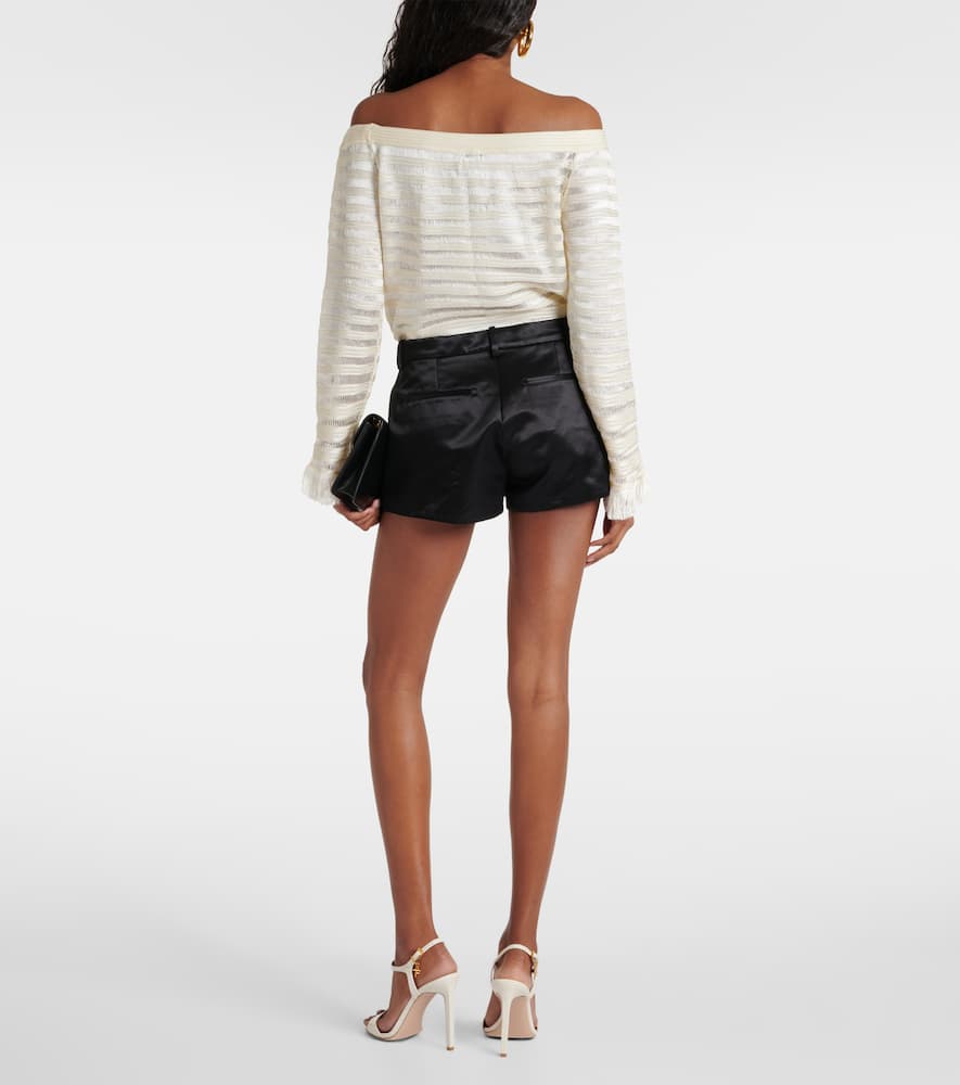 Cotton-blend shorts