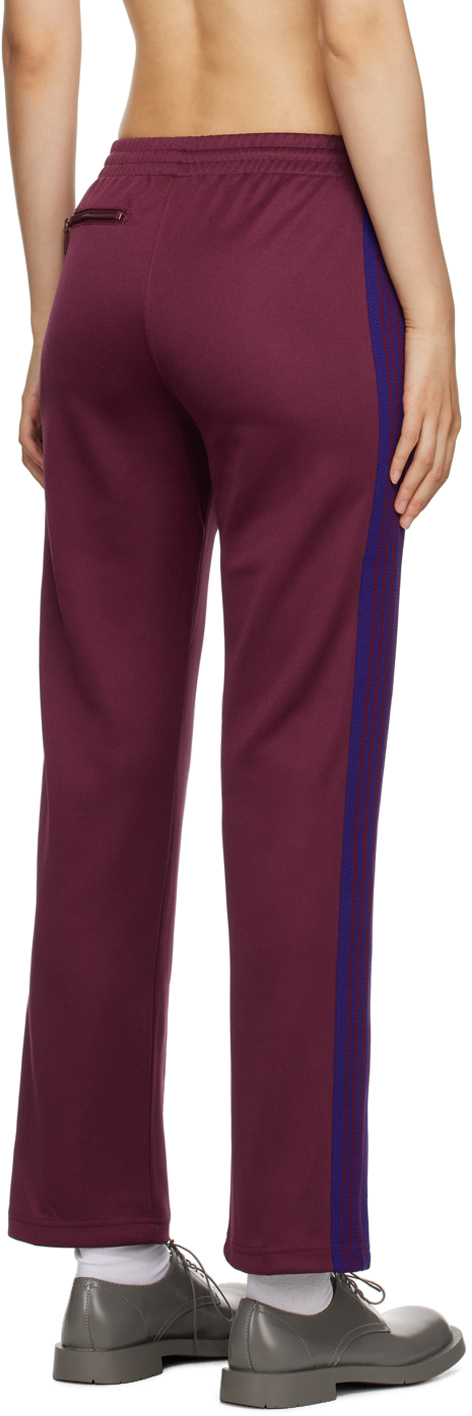 Burgundy Striped Track Pants