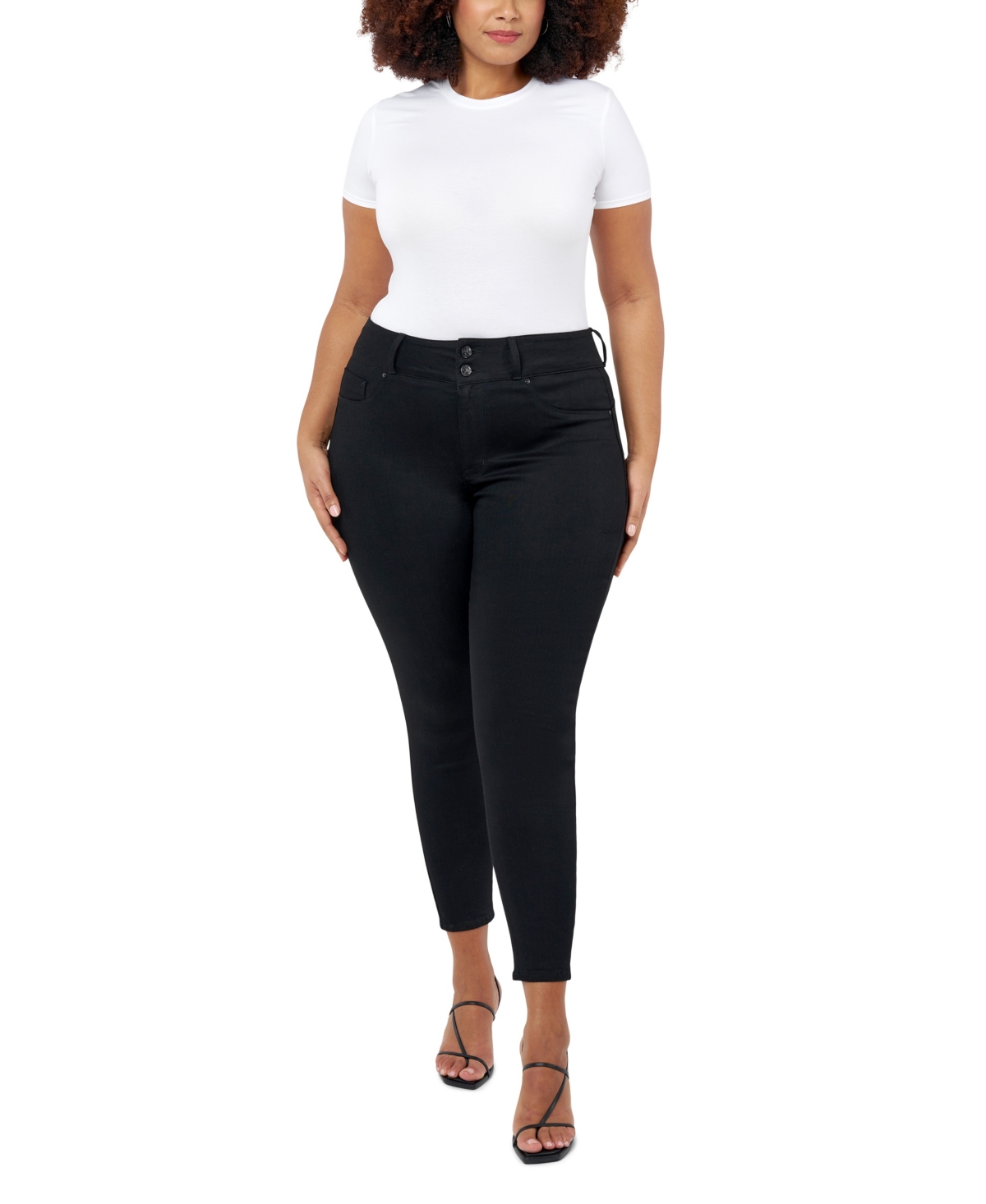 Plus Size High Rise Curvy Legging Jeans - Black
