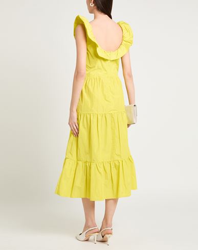 Malìparmi Woman Midi dress Yellow Size 12 Polyester