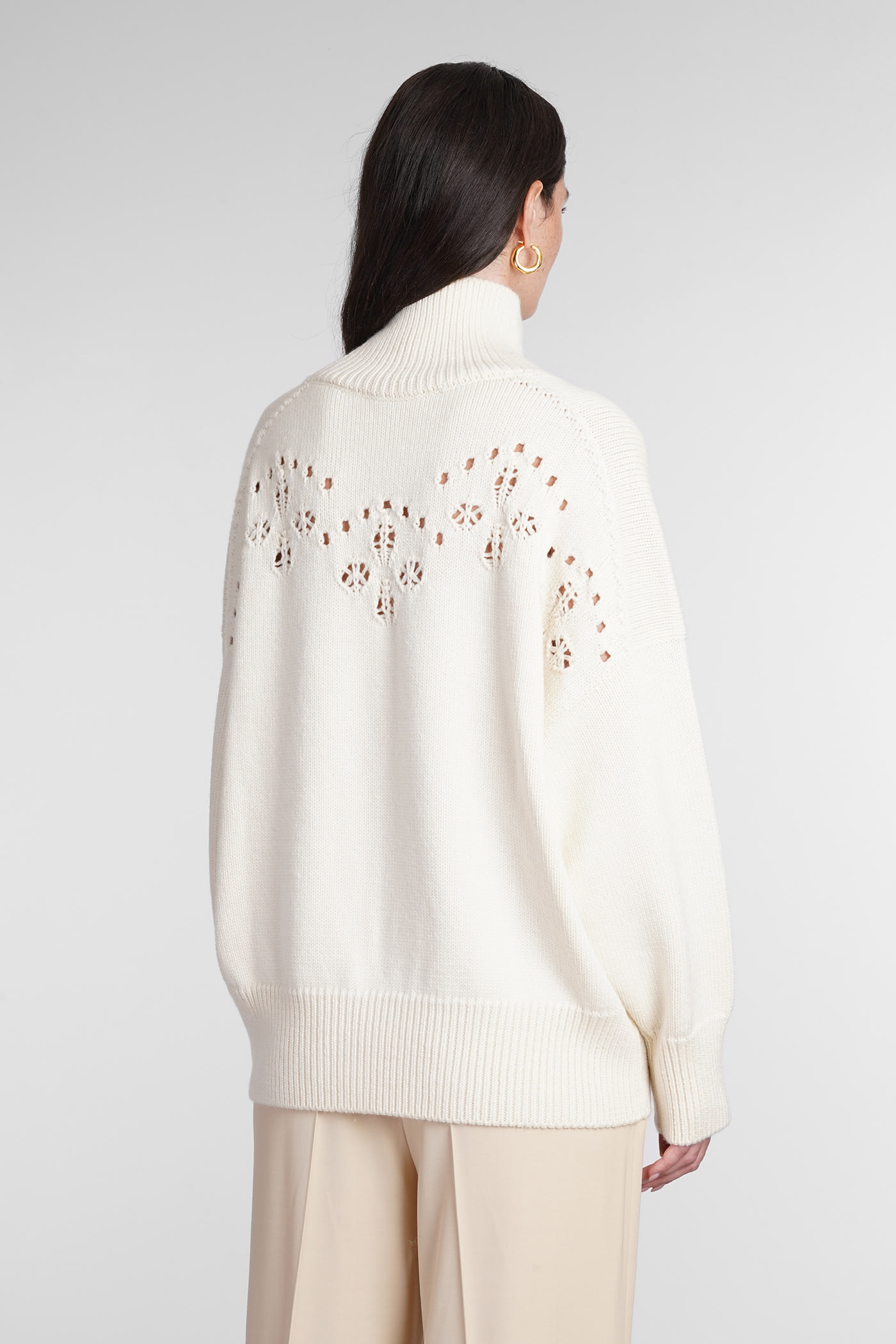 Knitwear In Beige Wool