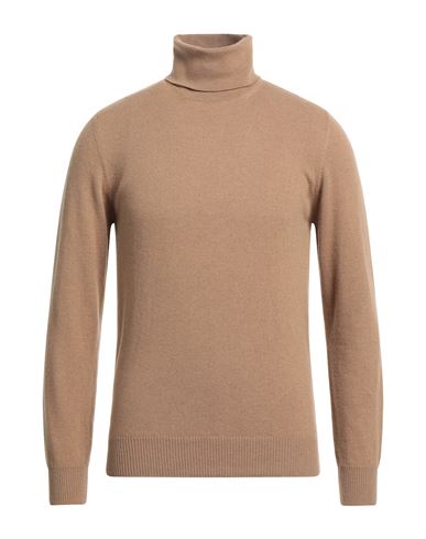 Alpha Studio Man Turtleneck Camel Size 44 Geelong Wool