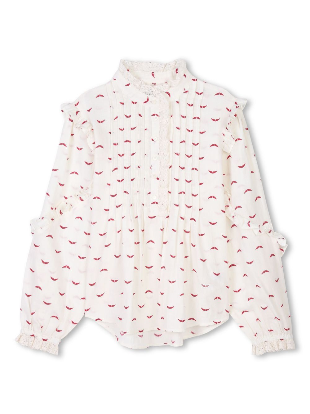 Logo-print blouse - Neutrals