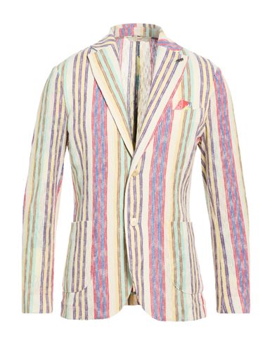 Man Blazer Ivory Size 38 Cotton, Polyester