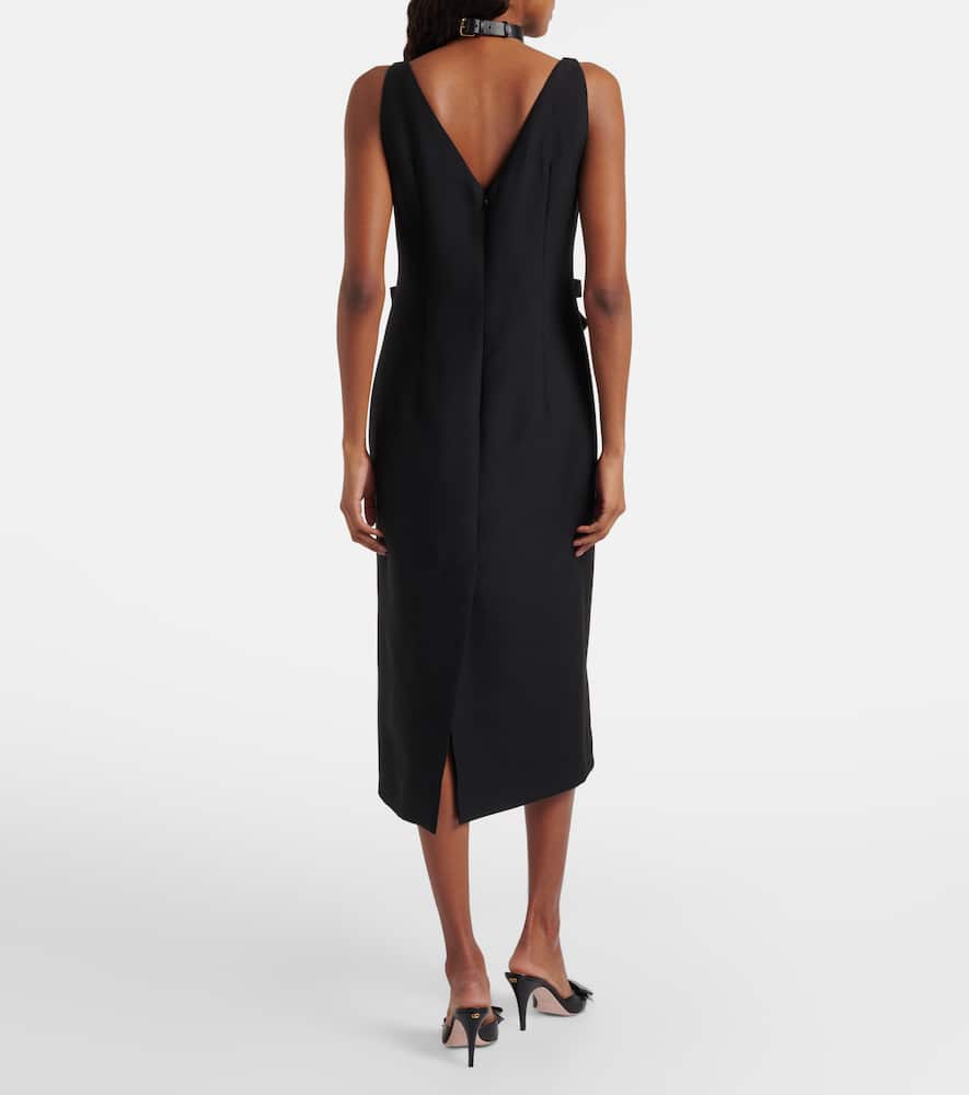 Crepe Couture bow-detail minidress