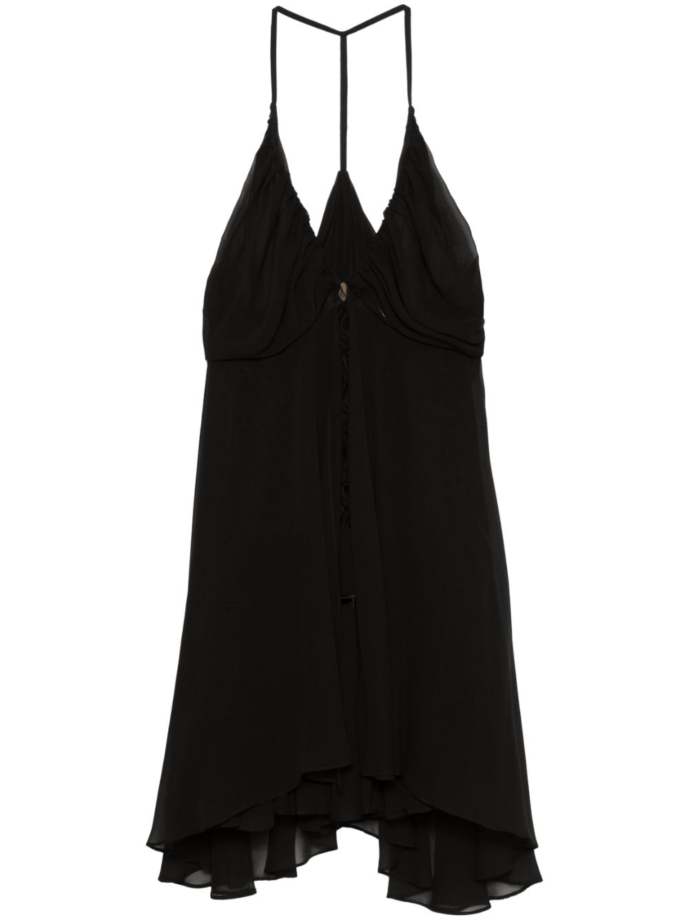 Silk midi dress - Black