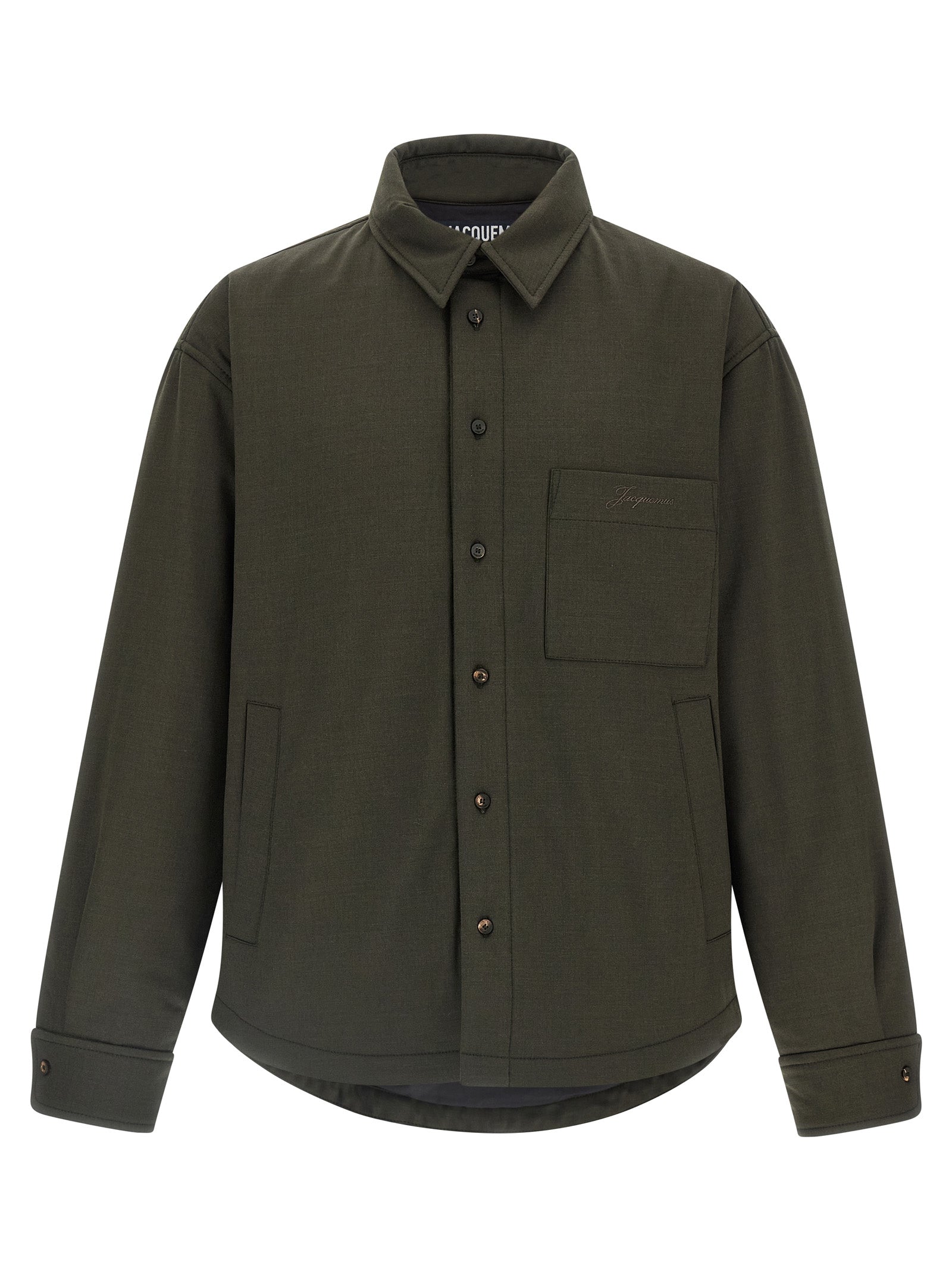 Virgin Wool Overshirt — Green