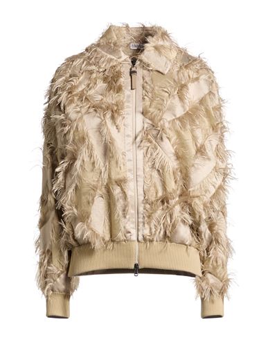 Woman Jacket Beige Size 6 Polyester, Cotton, Silk