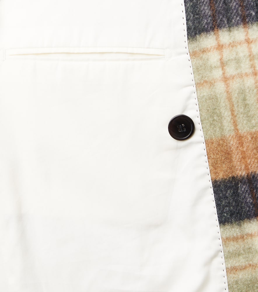 Checked wool blazer