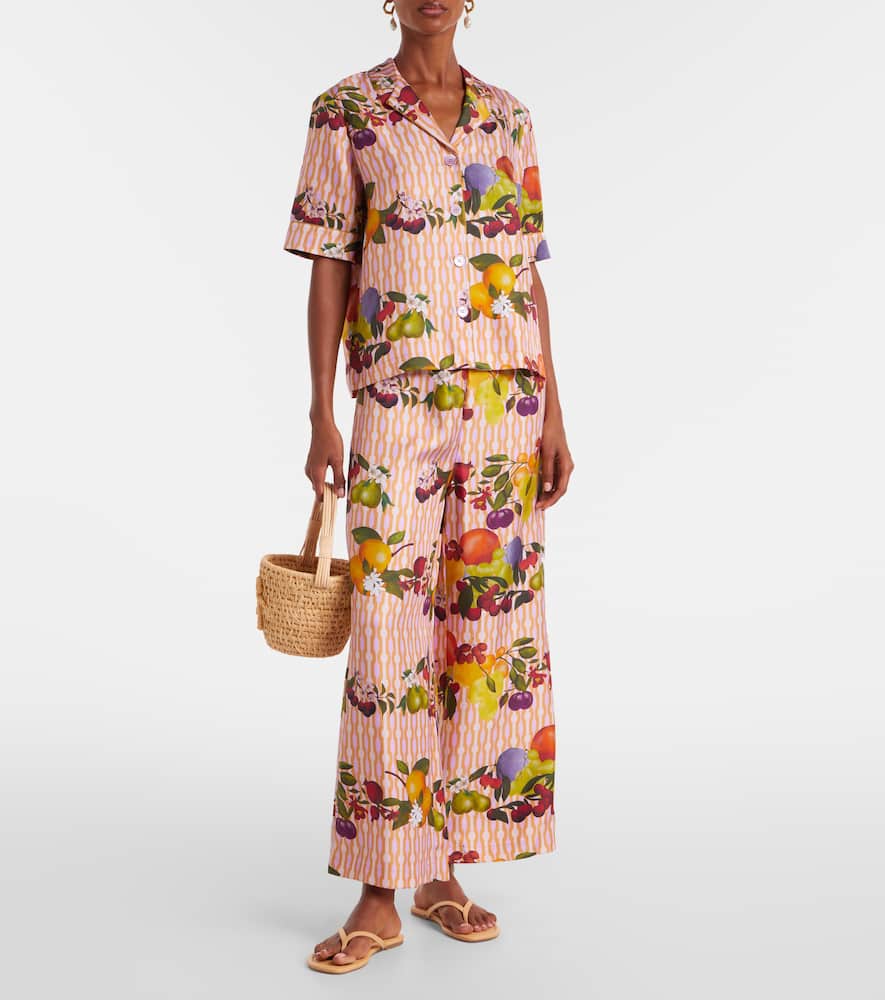 Cannelle silk twill wide-leg pants