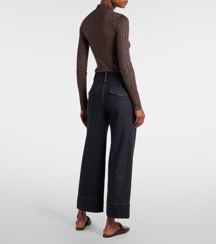 High-rise wide-leg jeans