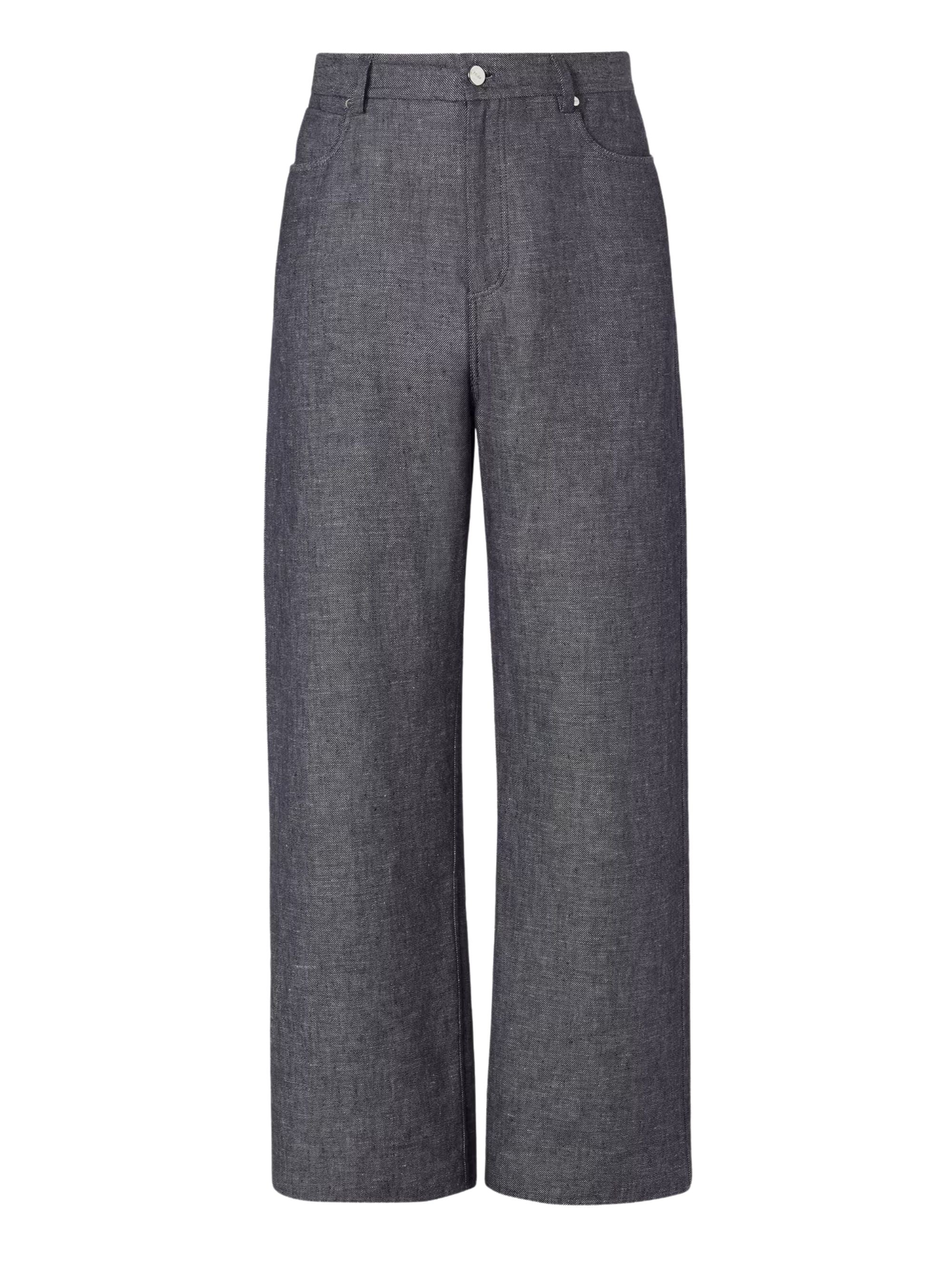 Men's Long Denim Style Pants with 5 Pockets