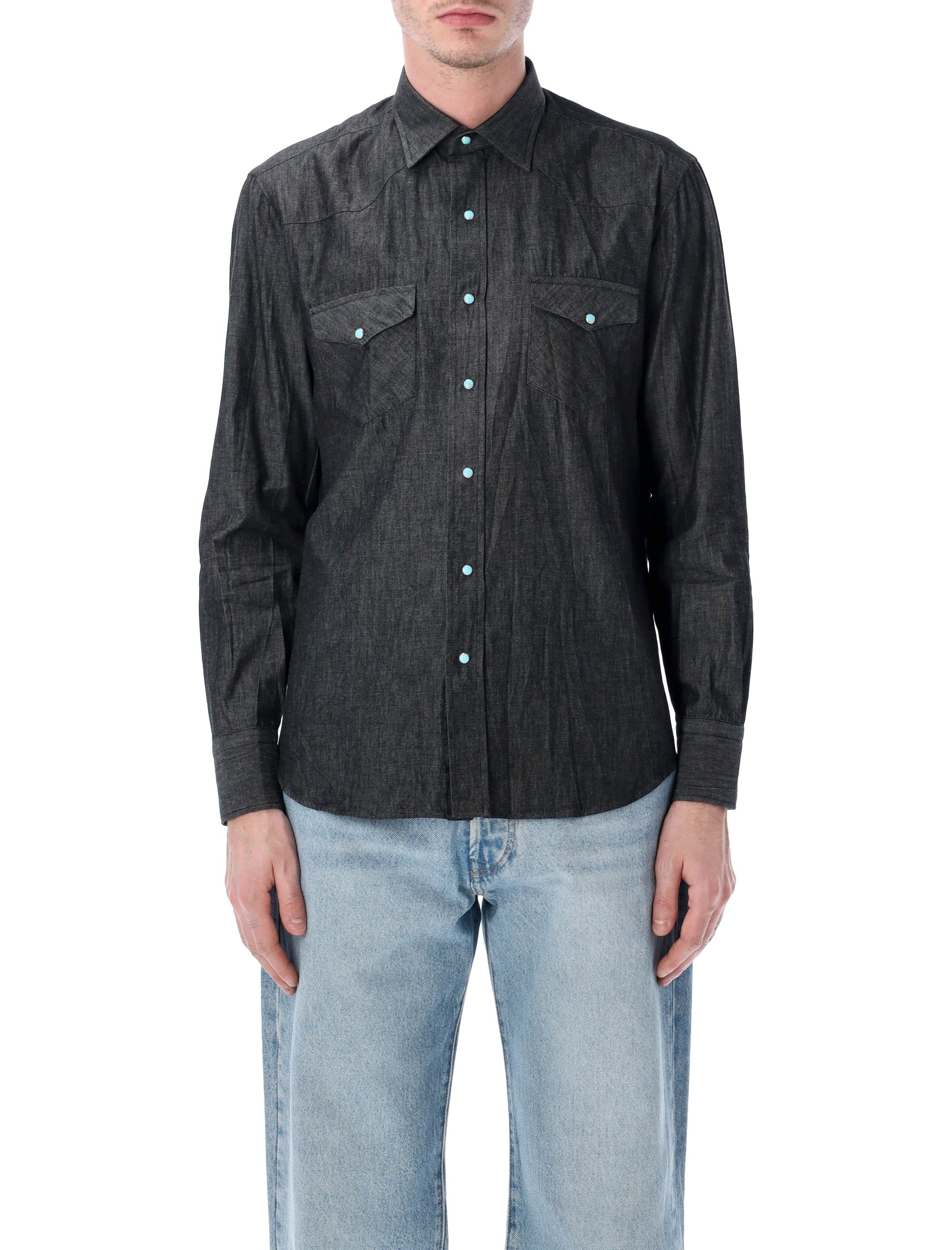 Black Wash Western Shirt - Size 41